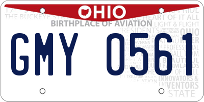 OH license plate GMY0561