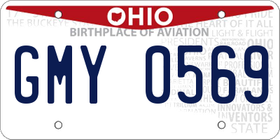 OH license plate GMY0569