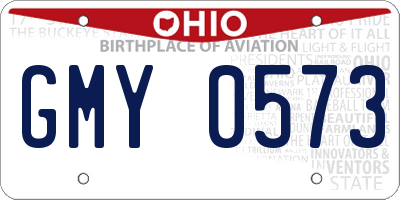 OH license plate GMY0573