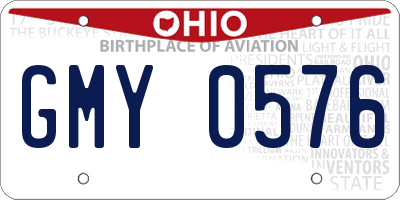 OH license plate GMY0576