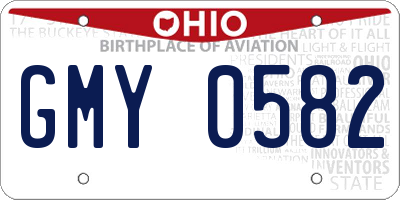 OH license plate GMY0582