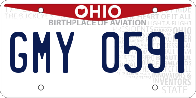 OH license plate GMY0591