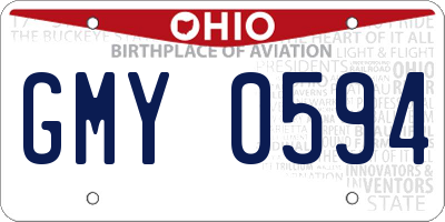OH license plate GMY0594