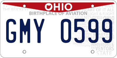 OH license plate GMY0599