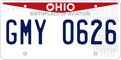 OH license plate GMY0626