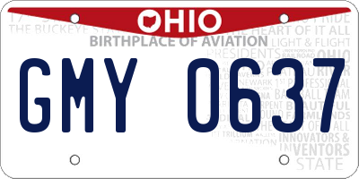 OH license plate GMY0637
