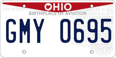 OH license plate GMY0695