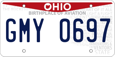 OH license plate GMY0697