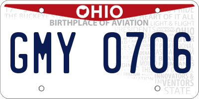 OH license plate GMY0706