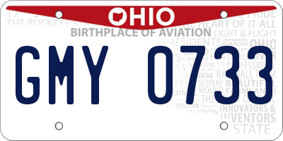 OH license plate GMY0733