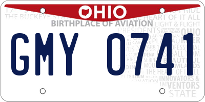 OH license plate GMY0741