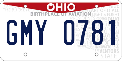 OH license plate GMY0781