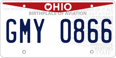 OH license plate GMY0866
