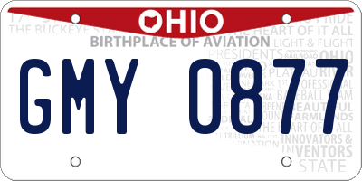 OH license plate GMY0877