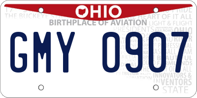 OH license plate GMY0907