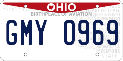OH license plate GMY0969