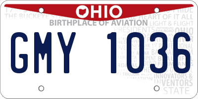 OH license plate GMY1036