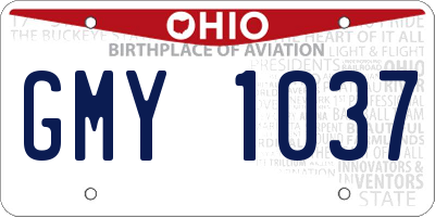 OH license plate GMY1037