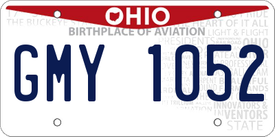 OH license plate GMY1052
