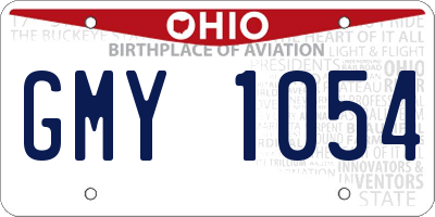 OH license plate GMY1054