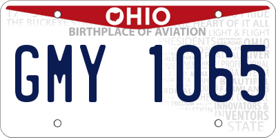 OH license plate GMY1065