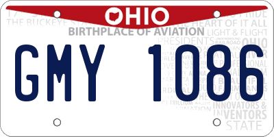 OH license plate GMY1086
