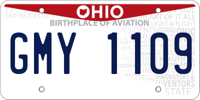 OH license plate GMY1109