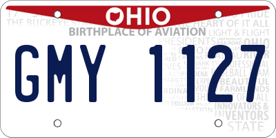 OH license plate GMY1127