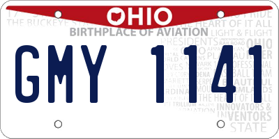OH license plate GMY1141