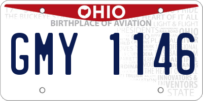 OH license plate GMY1146