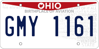 OH license plate GMY1161