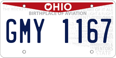 OH license plate GMY1167