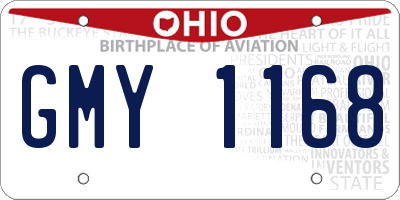 OH license plate GMY1168