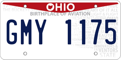 OH license plate GMY1175