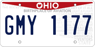 OH license plate GMY1177