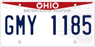 OH license plate GMY1185