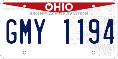 OH license plate GMY1194