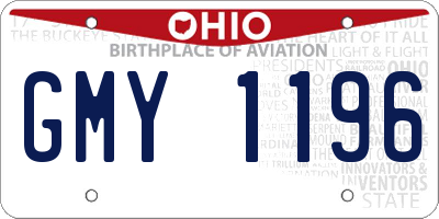 OH license plate GMY1196