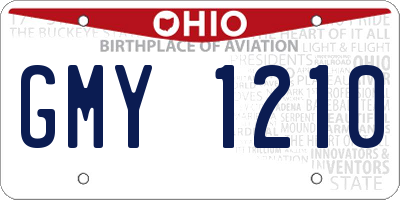 OH license plate GMY1210