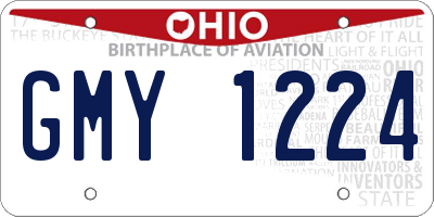 OH license plate GMY1224