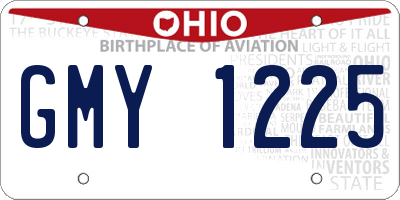 OH license plate GMY1225