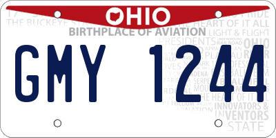 OH license plate GMY1244