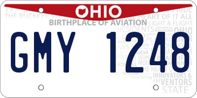 OH license plate GMY1248