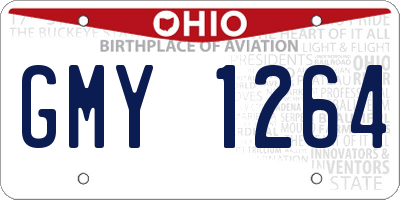 OH license plate GMY1264