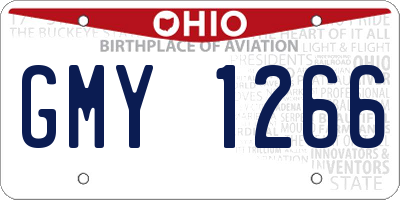 OH license plate GMY1266