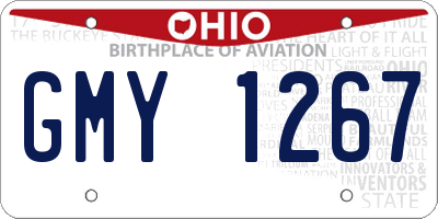 OH license plate GMY1267