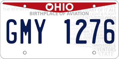 OH license plate GMY1276