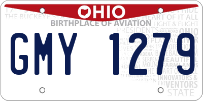 OH license plate GMY1279