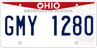 OH license plate GMY1280