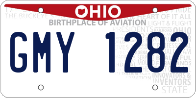 OH license plate GMY1282